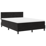 Casa si Gradina - Mobilier - Paturi si accesorii - Paturi - Pat box spring cu saltea, negru, 140x190 cm, catifea - Infinity.ro