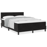 Casa si Gradina - Mobilier - Paturi si accesorii - Paturi - Pat box spring cu saltea, negru, 140x190 cm, catifea - Infinity.ro