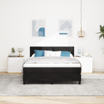Casa si Gradina - Mobilier - Paturi si accesorii - Paturi - Pat box spring cu saltea, negru, 140x190 cm, catifea - Infinity.ro