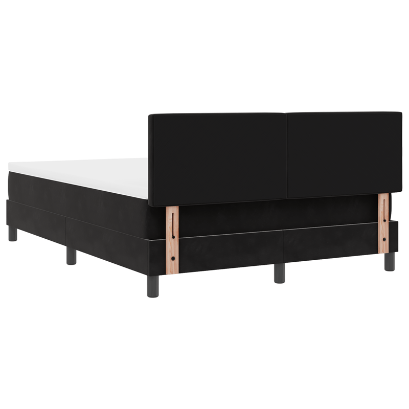 Casa si Gradina - Mobilier - Paturi si accesorii - Paturi - Pat box spring cu saltea, negru, 140x190 cm, catifea - Infinity.ro