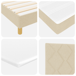 Casa si Gradina - Mobilier - Paturi si accesorii - Paturi - Pat cu arcuri cu Saltea Crem 100x200 cm Tesatura - Infinity.ro