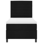 Casa si Gradina - Mobilier - Paturi si accesorii - Paturi - Pat cu arcuri si saltea neagra pentru o persoana din tesatura - Infinity.ro