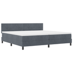 Casa si Gradina - Mobilier - Paturi si accesorii - Paturi - Pat box spring cu saltea, gri inchis, 200x200 cm, catifea - Infinity.ro