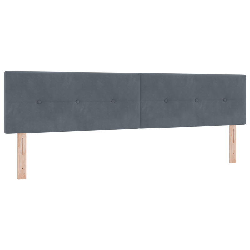Casa si Gradina - Mobilier - Paturi si accesorii - Paturi - Pat box spring cu saltea, gri inchis, 200x200 cm, catifea - Infinity.ro