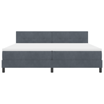 Casa si Gradina - Mobilier - Paturi si accesorii - Paturi - Pat box spring cu saltea, gri inchis, 200x200 cm, catifea - Infinity.ro