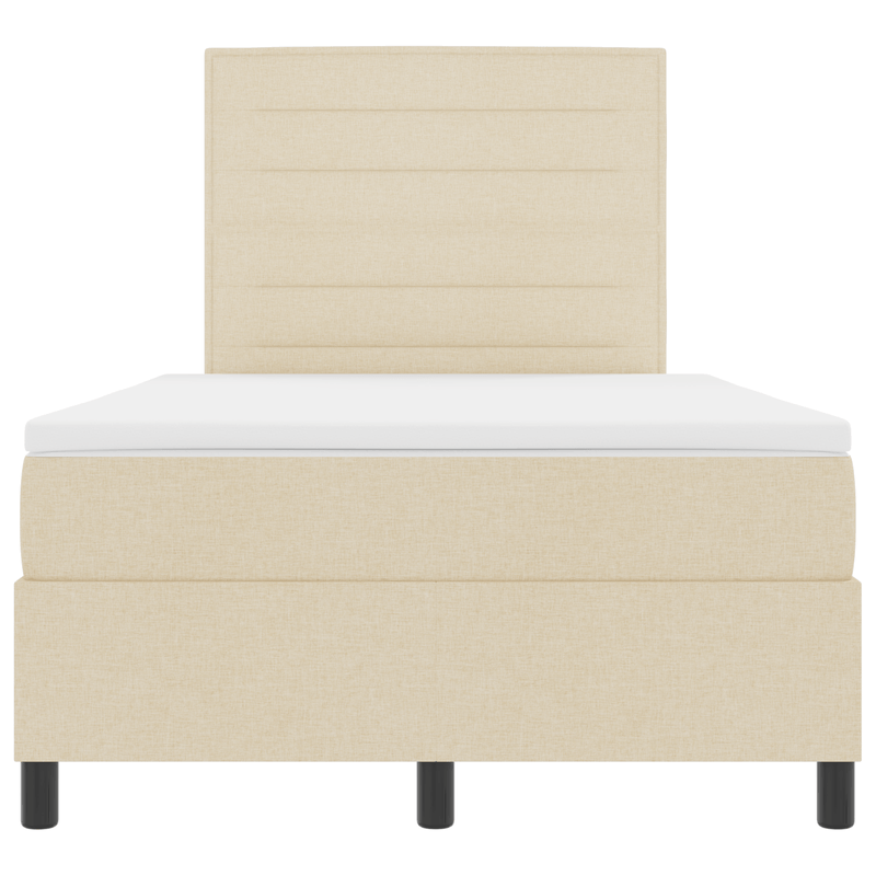 Casa si Gradina - Mobilier - Paturi si accesorii - Paturi - Pat cu arcuri cu saltea crem 120x200 cm stofa - Infinity.ro