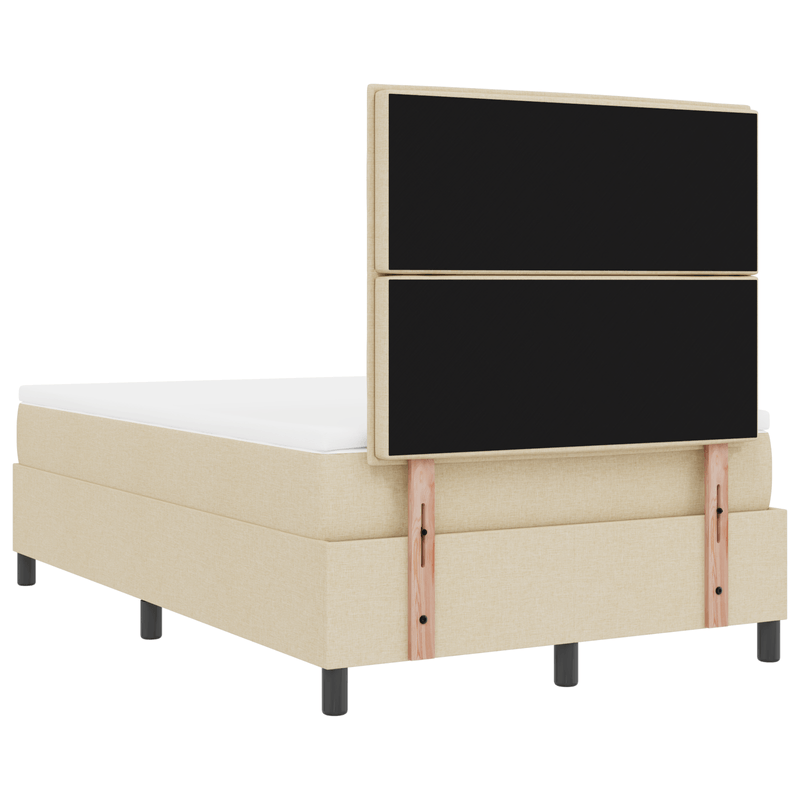 Casa si Gradina - Mobilier - Paturi si accesorii - Paturi - Pat cu arcuri cu saltea crem 120x200 cm stofa - Infinity.ro