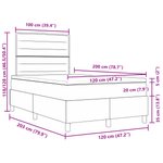 Casa si Gradina - Mobilier - Paturi si accesorii - Paturi - Pat cu arcuri cu saltea crem 120x200 cm stofa - Infinity.ro