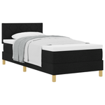 Casa si Gradina - Mobilier - Paturi si accesorii - Paturi - Pat Box Spring cu Saltea Neagra 90x190 cm Tesatura - Infinity.ro