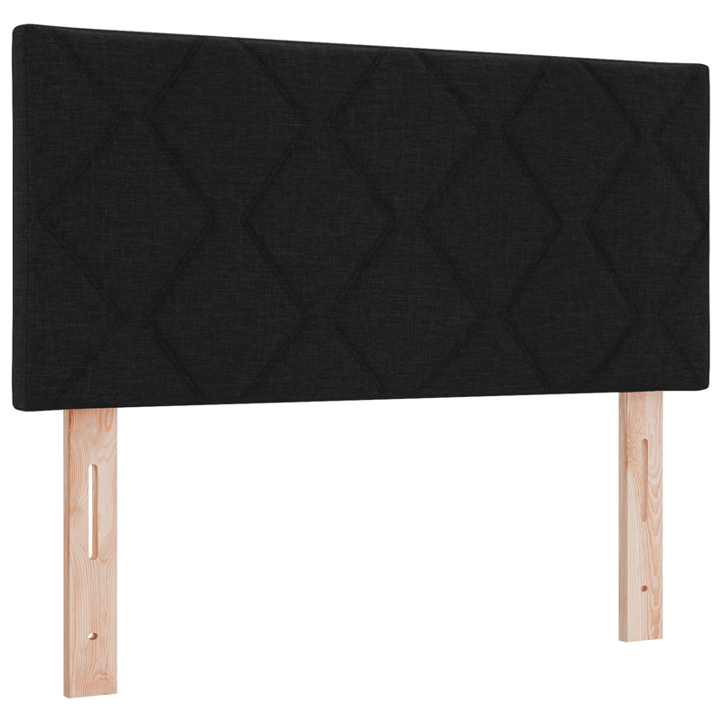 Casa si Gradina - Mobilier - Paturi si accesorii - Paturi - Pat Box Spring cu Saltea Neagra 90x190 cm Tesatura - Infinity.ro