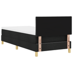 Casa si Gradina - Mobilier - Paturi si accesorii - Paturi - Pat Box Spring cu Saltea Neagra 90x190 cm Tesatura - Infinity.ro