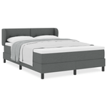 Casa si Gradina - Mobilier - Paturi si accesorii - Paturi - Pat box spring cu saltea, gri inchis, 140x190 cm, textil - Infinity.ro
