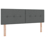 Casa si Gradina - Mobilier - Paturi si accesorii - Paturi - Pat box spring cu saltea, gri inchis, 140x190 cm, textil - Infinity.ro
