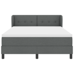 Casa si Gradina - Mobilier - Paturi si accesorii - Paturi - Pat box spring cu saltea, gri inchis, 140x190 cm, textil - Infinity.ro