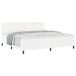 Casa si Gradina - Mobilier - Paturi si accesorii - Paturi - Pat Box Spring  cu saltea Alb 200x200 cm Piele artificiala - Infinity.ro
