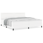 Casa si Gradina - Mobilier - Paturi si accesorii - Paturi - Pat Box Spring  cu saltea Alb 200x200 cm Piele artificiala - Infinity.ro