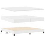 Casa si Gradina - Mobilier - Paturi si accesorii - Paturi - Pat Box Spring  cu saltea Alb 200x200 cm Piele artificiala - Infinity.ro