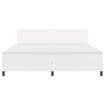 Casa si Gradina - Mobilier - Paturi si accesorii - Paturi - Pat Box Spring  cu saltea Alb 200x200 cm Piele artificiala - Infinity.ro