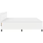 Casa si Gradina - Mobilier - Paturi si accesorii - Paturi - Pat Box Spring  cu saltea Alb 200x200 cm Piele artificiala - Infinity.ro
