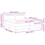 Casa si Gradina - Mobilier - Paturi si accesorii - Paturi - Pat Box Spring  cu saltea Alb 200x200 cm Piele artificiala - Infinity.ro