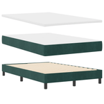 Casa si Gradina - Mobilier - Paturi si accesorii - Paturi - Pat box spring cu saltea, verde inchis, dublu mic, catifea - Infinity.ro