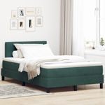 Casa si Gradina - Mobilier - Paturi si accesorii - Paturi - Pat box spring cu saltea, verde inchis, 120x200 cm, catifea - Infinity.ro