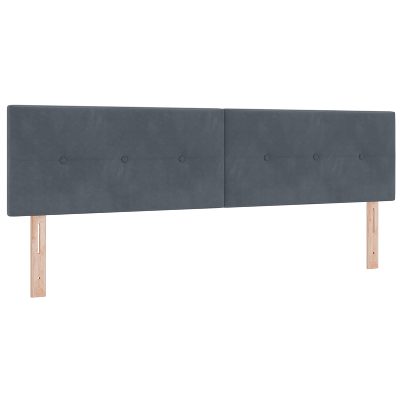 Casa si Gradina - Mobilier - Paturi si accesorii - Paturi - Pat box spring cu saltea, gri inchis, super king, catifea - Infinity.ro