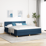 Casa si Gradina - Mobilier - Paturi si accesorii - Paturi - Pat cu arcuri cu saltea albastra 180x200 cm tesatura - Infinity.ro