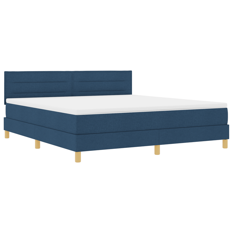Casa si Gradina - Mobilier - Paturi si accesorii - Paturi - Pat cu arcuri cu saltea albastra 180x200 cm tesatura - Infinity.ro
