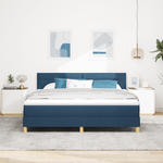 Casa si Gradina - Mobilier - Paturi si accesorii - Paturi - Pat cu arcuri cu saltea albastra 180x200 cm tesatura - Infinity.ro