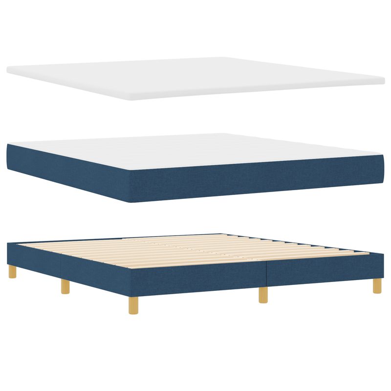 Casa si Gradina - Mobilier - Paturi si accesorii - Paturi - Pat cu arcuri cu saltea albastra 180x200 cm tesatura - Infinity.ro