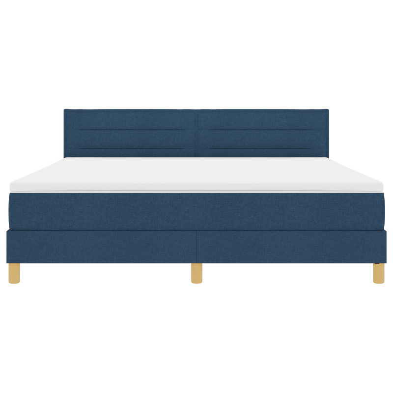 Casa si Gradina - Mobilier - Paturi si accesorii - Paturi - Pat cu arcuri cu saltea albastra 180x200 cm tesatura - Infinity.ro