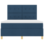 Casa si Gradina - Mobilier - Paturi si accesorii - Paturi - Pat Box Spring cu saltea Albastra 160x200 cm Stofa - Infinity.ro