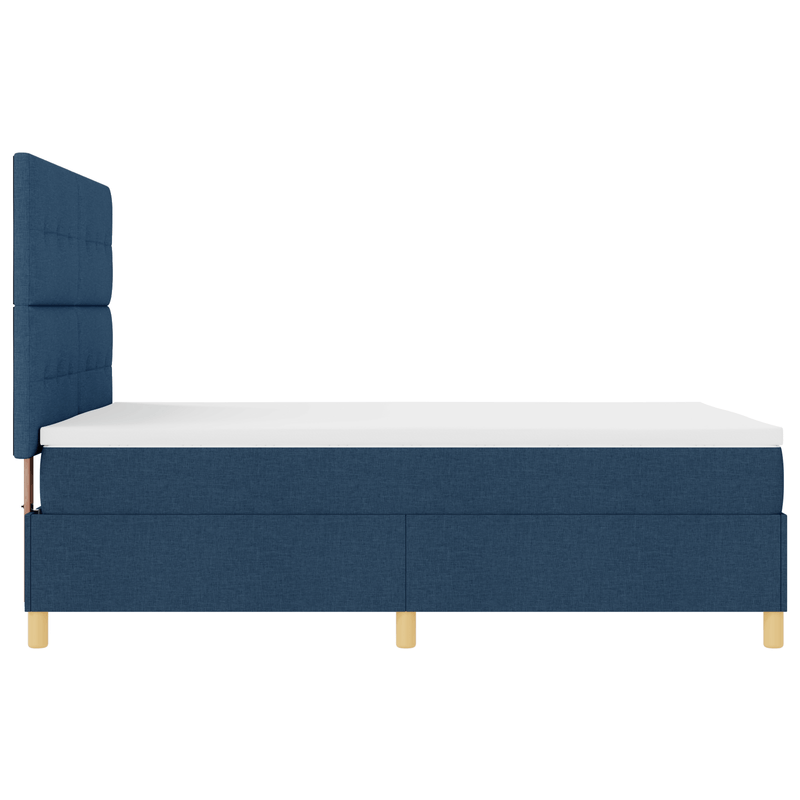 Casa si Gradina - Mobilier - Paturi si accesorii - Paturi - Pat Box Spring cu saltea Albastra 160x200 cm Stofa - Infinity.ro