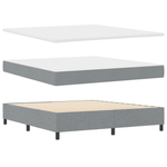 Casa si Gradina - Mobilier - Paturi si accesorii - Paturi - Pat cu arcuri cu saltea gri deschis super king din tesatura - Infinity.ro