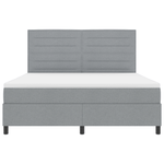 Casa si Gradina - Mobilier - Paturi si accesorii - Paturi - Pat cu arcuri cu saltea gri deschis super king din tesatura - Infinity.ro