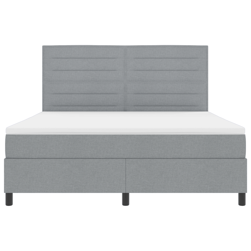 Casa si Gradina - Mobilier - Paturi si accesorii - Paturi - Pat cu arcuri cu saltea gri deschis super king din tesatura - Infinity.ro