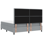 Casa si Gradina - Mobilier - Paturi si accesorii - Paturi - Pat cu arcuri cu saltea gri deschis super king din tesatura - Infinity.ro