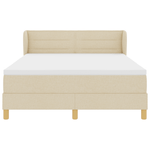 Casa si Gradina - Mobilier - Paturi si accesorii - Paturi - Pat box spring cu saltea, crem, 140x190 cm, textil - Infinity.ro