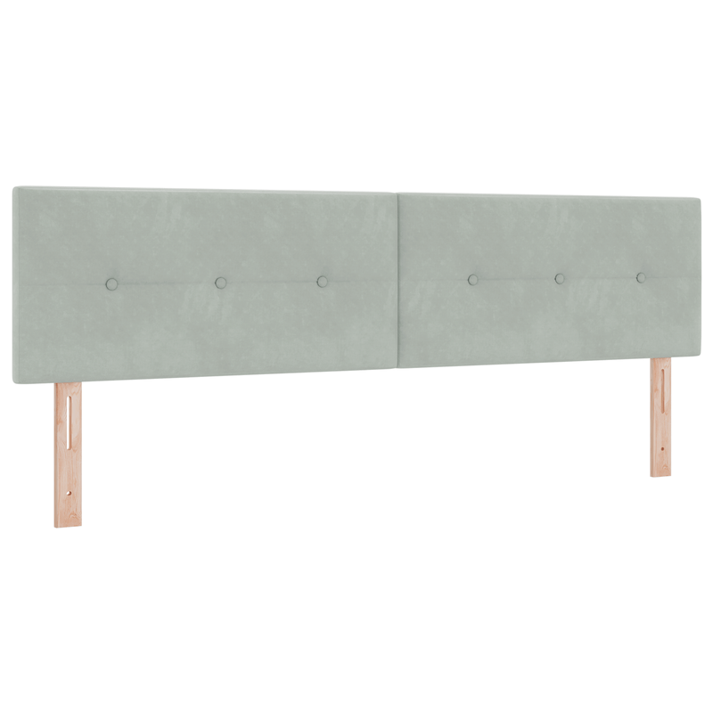 Casa si Gradina - Mobilier - Paturi si accesorii - Paturi - Pat box spring cu saltea, gri deschis, super king, catifea - Infinity.ro