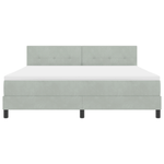 Casa si Gradina - Mobilier - Paturi si accesorii - Paturi - Pat box spring cu saltea, gri deschis, super king, catifea - Infinity.ro
