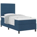 Casa si Gradina - Mobilier - Paturi si accesorii - Paturi - Pat cu arcuri box cu saltea albastra 90x200 cm tesatura - Infinity.ro