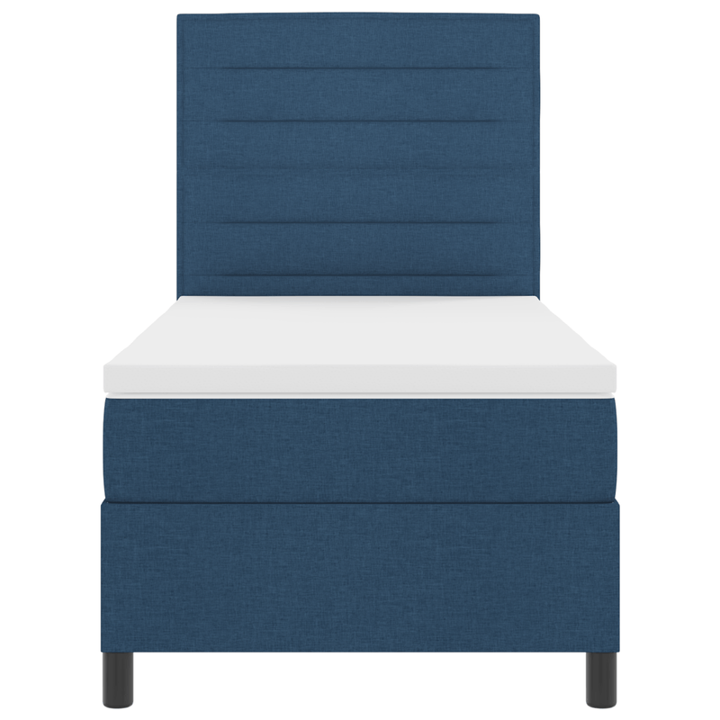 Casa si Gradina - Mobilier - Paturi si accesorii - Paturi - Pat cu arcuri box cu saltea albastra 90x200 cm tesatura - Infinity.ro