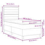Casa si Gradina - Mobilier - Paturi si accesorii - Paturi - Pat cu arcuri box cu saltea albastra 90x200 cm tesatura - Infinity.ro
