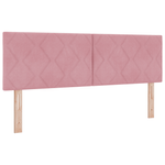 Casa si Gradina - Mobilier - Paturi si accesorii - Paturi - Pat box spring cu saltea, roz, 140x200 cm, catifea - Infinity.ro