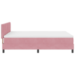 Casa si Gradina - Mobilier - Paturi si accesorii - Paturi - Pat box spring cu saltea, roz, 140x200 cm, catifea - Infinity.ro