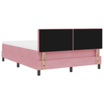 Casa si Gradina - Mobilier - Paturi si accesorii - Paturi - Pat box spring cu saltea, roz, 140x200 cm, catifea - Infinity.ro
