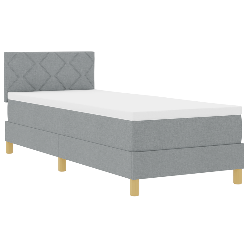 Casa si Gradina - Mobilier - Paturi si accesorii - Paturi - Pat cu Arcuri cu Saltea Gri Deschis 80x200 cm Tesatura - Infinity.ro