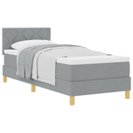 Casa si Gradina - Mobilier - Paturi si accesorii - Paturi - Pat cu Arcuri cu Saltea Gri Deschis 80x200 cm Tesatura - Infinity.ro