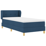 Casa si Gradina - Mobilier - Paturi si accesorii - Paturi - Pat box spring cu saltea, albastru, 90x200 cm, textil - Infinity.ro